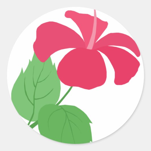 Hibiscus Envelope-zegels Ronde Sticker (Voorkant)