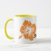 "Hibiscus épique" en Mug orange (Gauche)