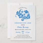 HIbiscus et Casquette Graduation Luau Invitation (Devant)