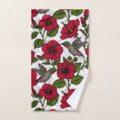Hibiscus et colibris (Serviette à main)