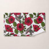 Hibiscus et colibris (Serviette à main)