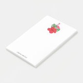 Hibiscus et Flamant rose Tropical Post-it Notes (Incliné)