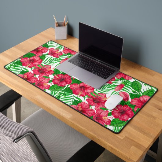 Hibiscus et palmiers feuilles (Bureau 2)