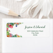 Hibiscus Feuille Étiquette de adresse hawaïen (En situation)