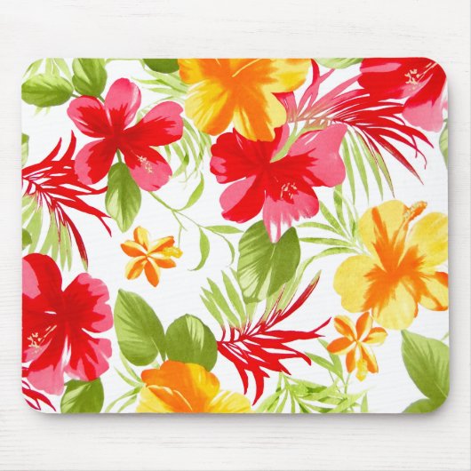 Hibiscus Fiesta mousepad Muismat (Voorkant)