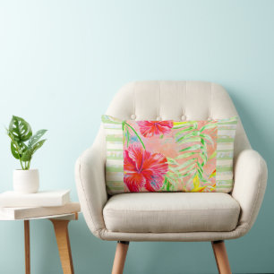 Hibiscus Fleur Lumbar Lisse oreiller