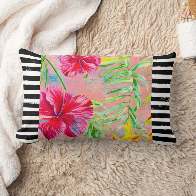 Hibiscus Fleur Lumbar Lisse oreiller (Couverture)