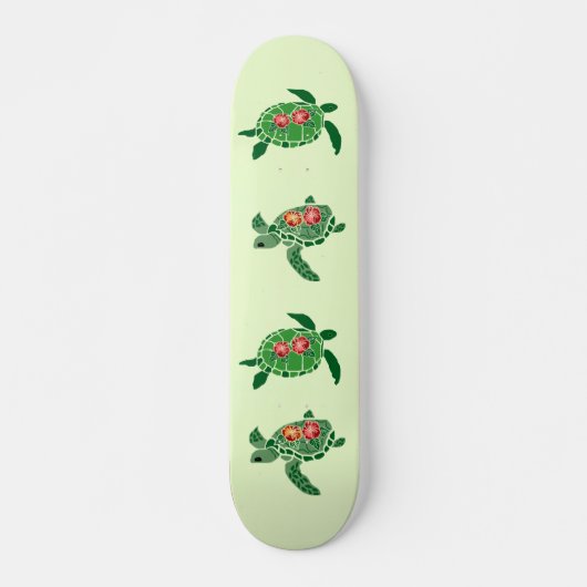 Hibiscus fleur tortue de mer skateboard (Devant)