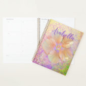 Hibiscus fleur tropicale iridescente or rose migno (Devant avec enveloppe)