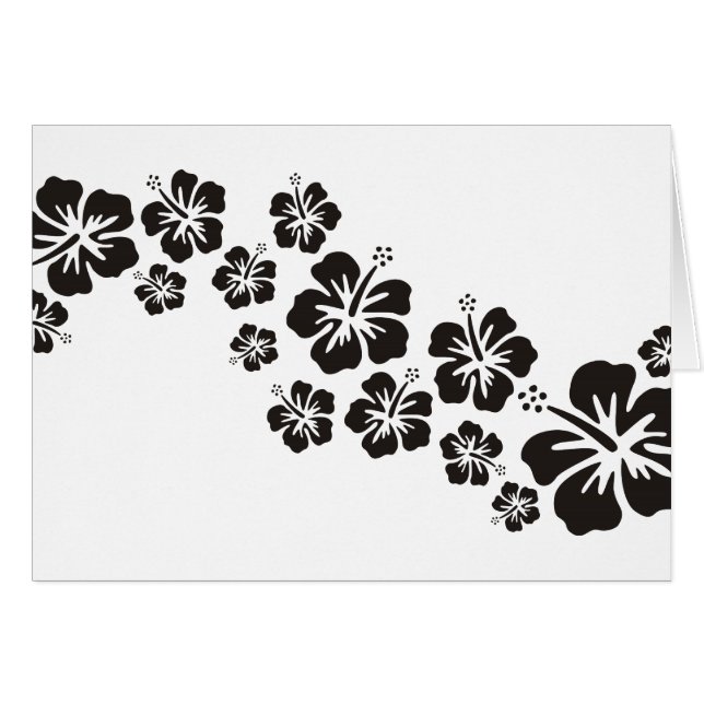 hibiscus fleurit en noir (Devant horizontal)