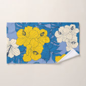 Hibiscus fleurs et feuilles (Serviette à main)