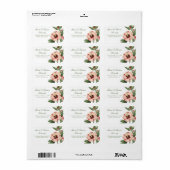  Hibiscus Floral Adres Mailing Labels (Full Sheet)