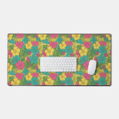 Hibiscus Floral Burst | Rose Jaune Turquoise (Clavier et souris)