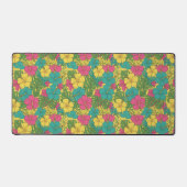 Hibiscus Floral Burst | Rose Jaune Turquoise (Recto)