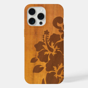 Hibiscus floral en bois de Koa avec une ambiance d