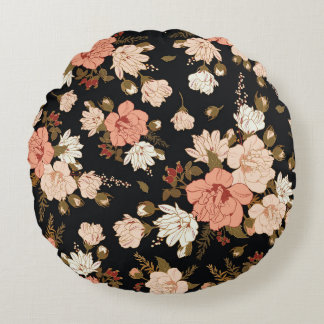 Hibiscus Floral: naadloos patroonontwerp Rond Kussen