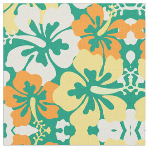 Hibiscus Floral Pattern Stof