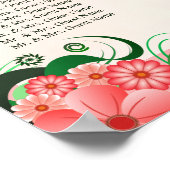 Hibiscus Floral Pink 9 Tableau Mariage (Coin)