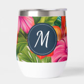 Hibiscus floral tropical Monogramme (Gauche)