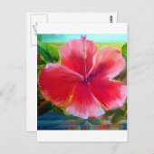Hibiscus Flower Art Briefkaart (Voorkant / Achterkant)