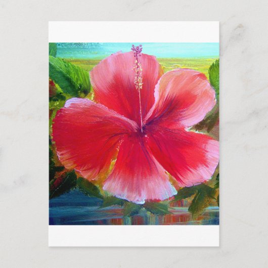 Hibiscus Flower Art Briefkaart (Voorkant)
