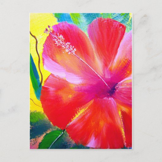 Hibiscus Flower Art Briefkaart (Voorkant)