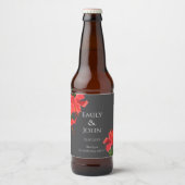 Hibiscus flower Beer Bottle Label Bier Etiket (Voorkant)