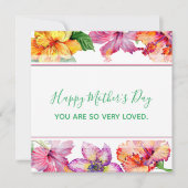  Hibiscus Flower Borders Moederdag Kaart (Voorkant)