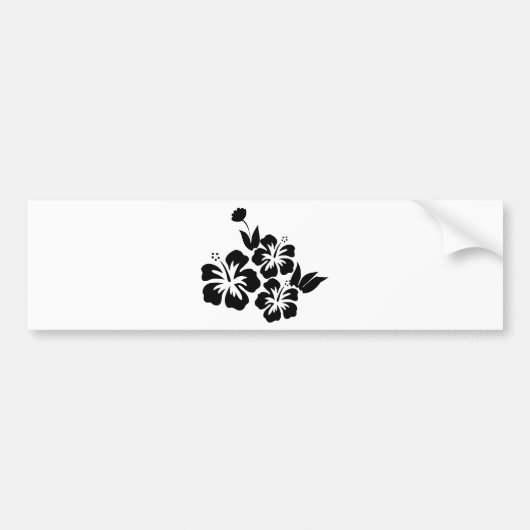 Hibiscus flower bumpersticker (Voorkant)