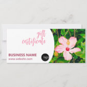 HIBISCUS FLOWER BUSINESS EIGEN LOGO GIFT-CERTIFICA (Voorkant)