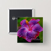 Hibiscus Flower Button (Voorkant /achterkant)
