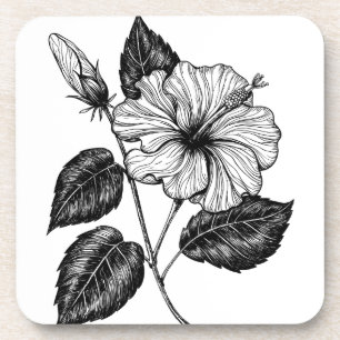 Hibiscus flower II Bier Onderzetter