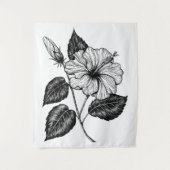 Hibiscus flower II Wandkleed (Voorkant)