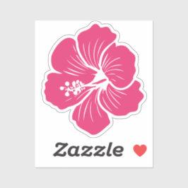 Hibiscus Flower Magenta or Violet Color Sticker