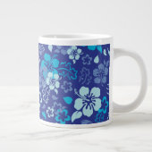 Hibiscus Flower Pattern Glass Jumbo Mok (Rechts)