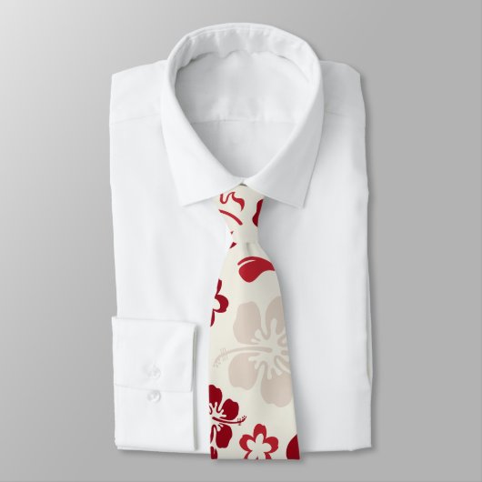 Hibiscus Flower Pattern Stropdas (Gebonden)