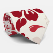 Hibiscus Flower Pattern Stropdas (Opgerold)