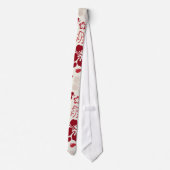 Hibiscus Flower Pattern Stropdas (Achterkant)