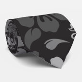 Hibiscus Flower Pattern Stropdas (Opgerold)