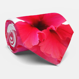 Hibiscus Flower Print Stropdas