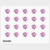 Hibiscus Flower Ronde Sticker (Vel)