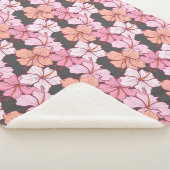 Hibiscus flower sherpa deken (3/4)
