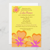Hibiscus Flower Tropical 5x7 Invitation Fête des m (Devant / Derrière)