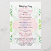 Hibiscus Flower Waterverf Beach Wedding Programme (Achterkant)