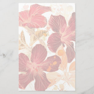 Hibiscus flower - waterverf verf 2 briefpapier