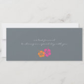 Hibiscus Flowers Boarding Pass Weduwen Uitnodiging (Achterkant)