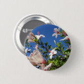 Hibiscus Flowers Button (Voorkant /achterkant)