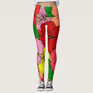 Hibiscus Flowers Leggings