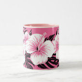Hibiscus Flowers Mug à deux tons (Centre)