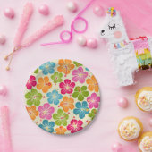 Hibiscus Flowers Papieren Bordje (Feest)